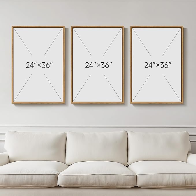Framed Boho Botanical Wall Art for Living Room, 3 Piece Rustic Floral Canvas - Image 8