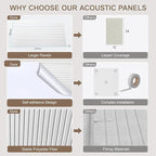 10 Packs Acoustic Panels, Large 47" X 24" X 0.38" Soundproof Wall Panels - Image 5
