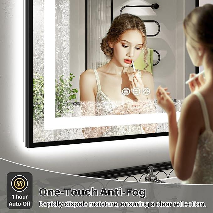 48x36 Inch LED Bathroom Mirror - Image 4