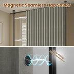 100% Blackout Room Divider Curtains Sets Grey W100 x L84 in 2 Panels No Drill - Image 6