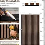 Acoustic Wood Wall Panels 4 Pack 47.6" x 23.6", Sound Proof Wooden Paneling - Image 5