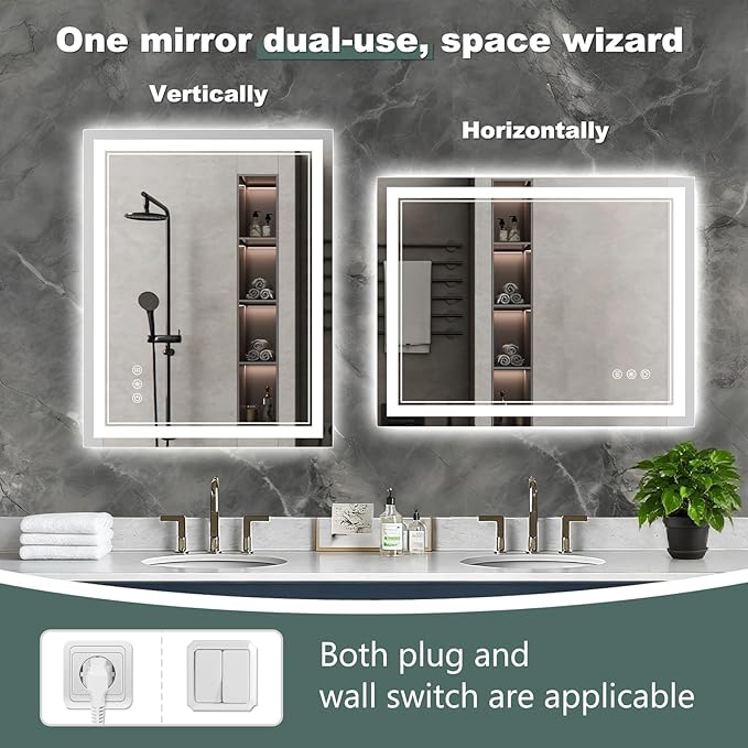 48x36 Inch LED Bathroom Mirror - Image 6