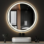 NEWBULIG 36 Inch Round LED Bathroom Wall Mirror by NEWBULIG