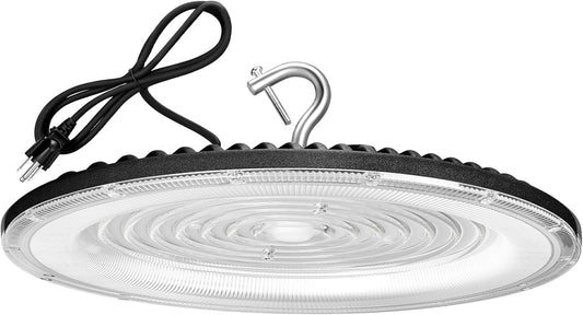 150W UFO Led High Bay Light,120VAC,21050LM 5000K Daylight Area Lighting,IP66 Waterproof 650W MH/HPS with Plug Commercial Bay Lighting for Warehouse/Shop/Workshop/Barn/Gym/Factory