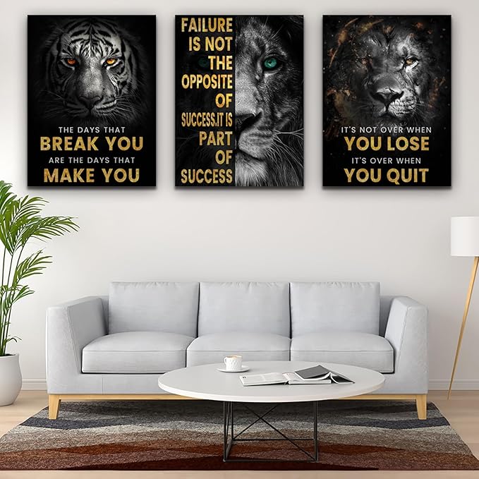 Motivational Wall Decor Art Inspirational Canvas Poster Print Inspiring Quotes - Image 2