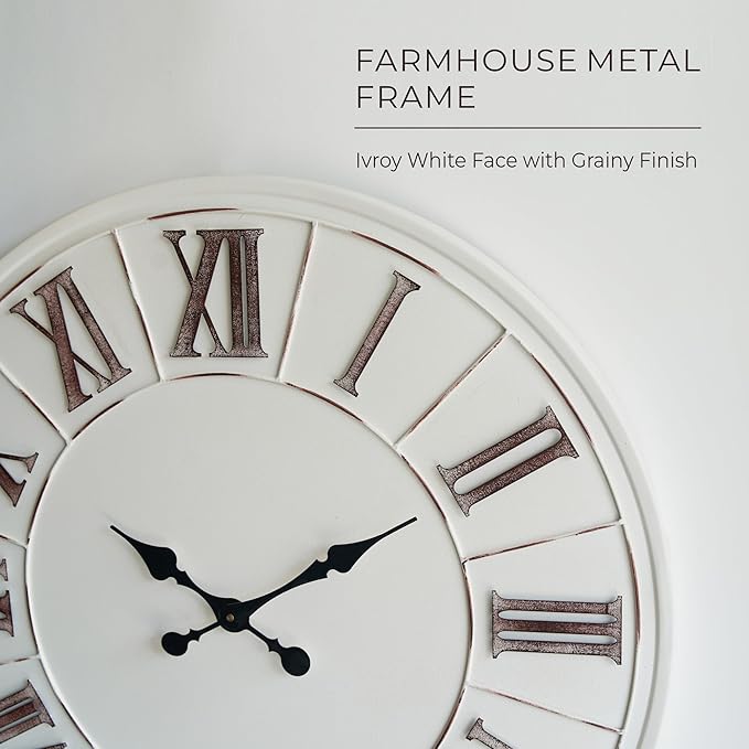 Oversized Farmhouse Wall Clock - Image 7