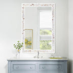 Tanmicoshomy Brown Shell Framed Rectangular Wall Mirrors - Image 7