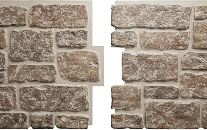 EverStone Cobblestone Faux Stone Panel, Flintstone Color - Image 8