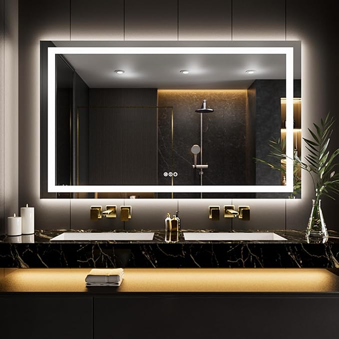 LOAAO 55"X40" LED Mirror for Bathroom, Lighted Bathroom Mirror - Image 7