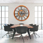 The B-Style 36" Large Moving Gear Wall Clock Oversized Vintage Farmhouse Wall - Image 6