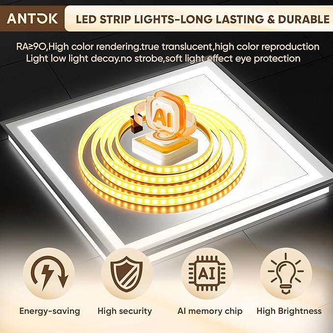 Antok 40X32 LED Bathroom Mirror - Image 8