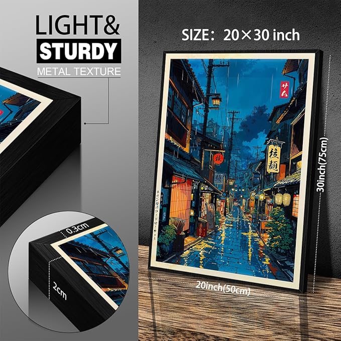 Japanese Tokyo Tea House Canvas Wall Art Japanese City Street Cafe Scene - Image 2