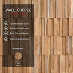 Wall!Supply 3D Wall Panels – Reclaimed Vertical Asian Teak Wood – Home Decor - Image 4