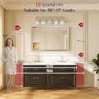 Keonjinn 48" x 30" Brushed Gold Bathroom Mirrors - Image 5