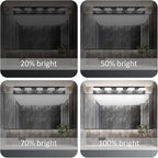 Ralbay Dimmable Matte Black Vanity Light Modern 5 Lights Acrylic Stainless - Image 5