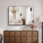 KOCUUY Black Mirror, HD Tempered Glass, Anti-Rust Frame, Modern Design - Image 4