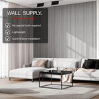 Wall!Supply Ultralight Linari Modern Grey EPS Foam Faux Wood 3D Wall Panels - Image 3