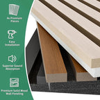 Wood Slat Acoustic Panels, 4 Pack 94" x 8" Wood Wall Panels, Soundproof Wood - Image 7