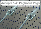 Wall Control Pegboard Organizer 4 ft. Metal Pegboard Standard Tool Storage Kit - Image 5