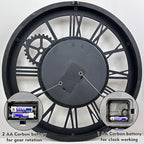 The B-Style Large Wall Clock 24 inch Moving Gear Wall Clock Oversized Vintage - Image 5