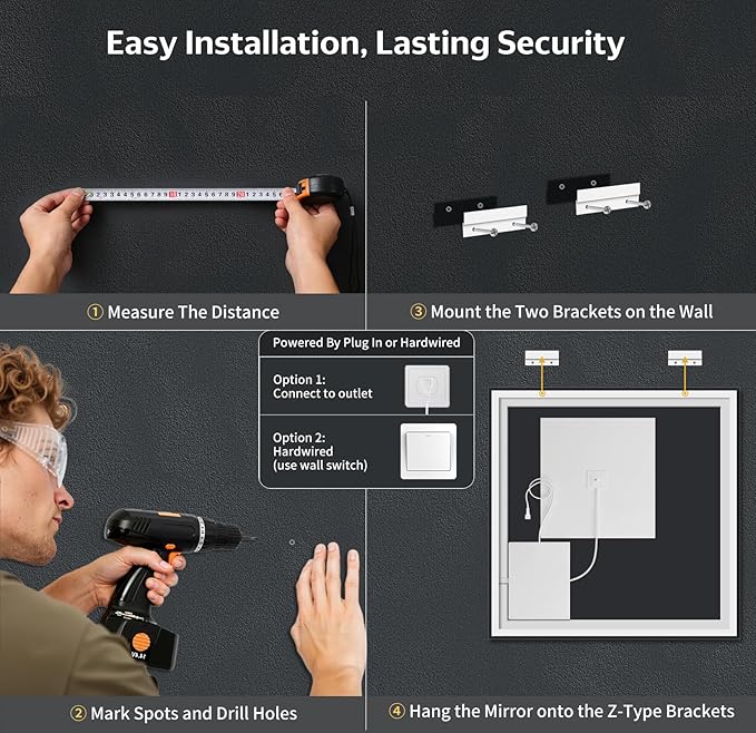 30"x30" LED Bathroom Mirror - Image 8