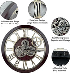 The B-Style Large Wall Clock 24 inch Moving Gear Wall Clock Oversized Vintage - Image 3