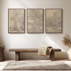 Framed Neutral Vintage Landscape Wall Art - Image 8