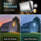 Lightdot 4Pack 100W LED Wall Pack Lights, 100-277v Dusk to Dawn - Image 4
