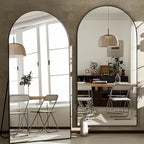 GLSLAND-34x76 inch Wall Mount Arched Full Length Mirror-Aluminum Alloy Frame - Image 7