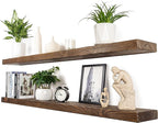 Floating Shelves 60 inch Long 8 "deep Set of 2, Heavy Duty Wood Wall Mounted by xwne