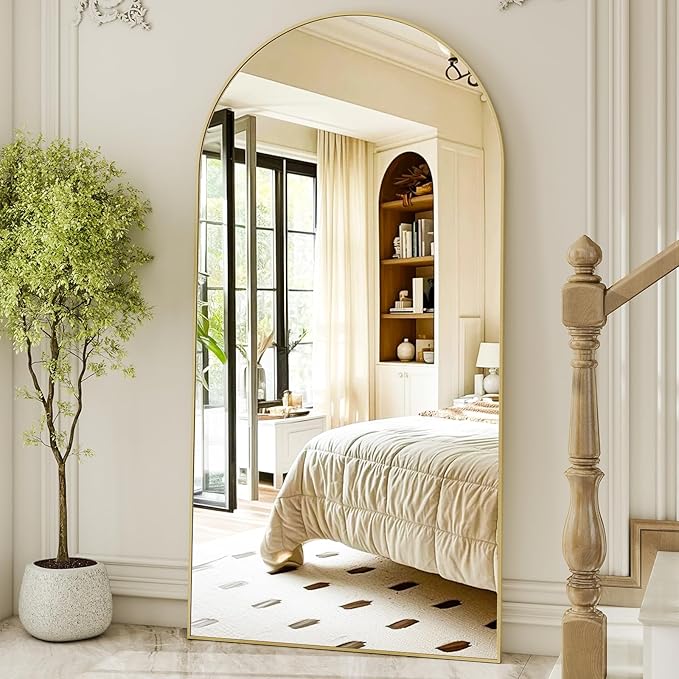 HARRITPURE 71"x30" Arched Full Length Mirror Free Standing Leaning Hanging - Image 7