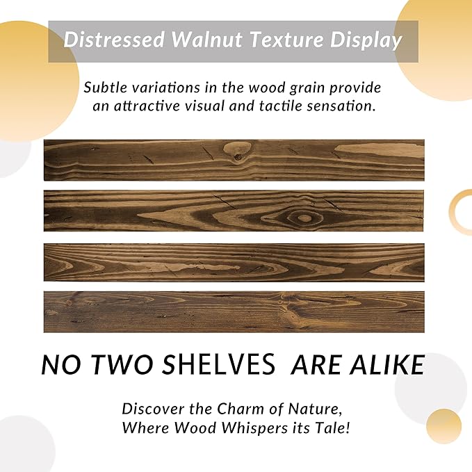 Floating Shelves 48 inch Long 8 "deep Set of 2, Heavy Duty Wood Wall Mounted - Image 8