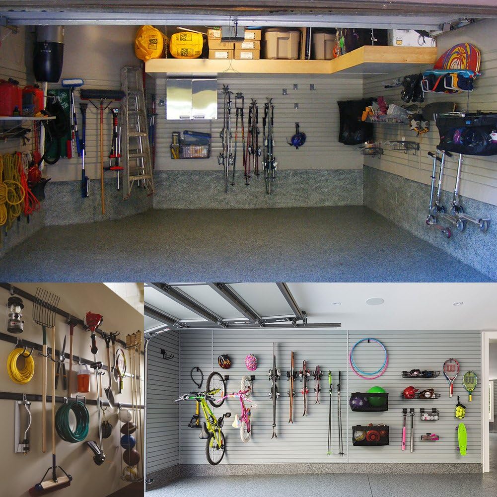 Heavy Duty Utility Garage Storage Hooks,Universal Wall Mount J Organizer Hangers for Hoses,Garden Tools,Cords,Cables,Toy Bag