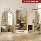 Suidia 86"x46" Arched Full Length Mirror - Image 8