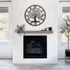 Micasso Vintage Large Wall Clock: 30Inch FarmhouseTree of Life Metal - Image 6