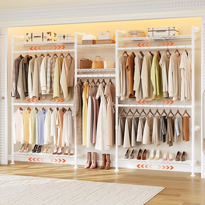 ONBRILL H3 Plus Expandable Wall Mounted Closet System, 5.7FT-8.2FT Closet by ONBRILL