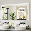 55x30 Inch White Bathroom Mirror by Briivuemodernmirrors