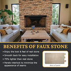 AZ Faux High-Density Polyurethane Faux Stone Wall Covering Panels - Image 4
