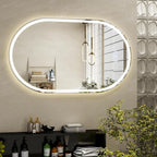 BEAUTYPEAK 40x24 LED Oval Bathroom Mirror - Image 7
