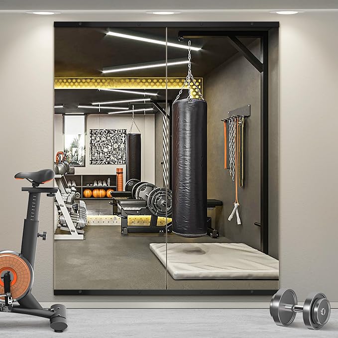 TRAHOME Home Gym Mirror for Wall, Glass Frameless Body Large Mirror for Home Gym - Image 2