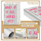 What If It All Works Out Poster Retro Newspaper Pink Font Canvas Wall Art - Image 2