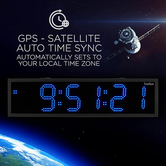 Ivation Oversized 36" Outdoor Waterproof Digital Clock, Auto Time Sync - Image 7