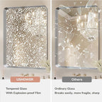 USHOWER Brushed Nickel Bathroom Mirror 30"x40", Rounded Corner, Aluminum Frame - Image 4