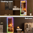 Hasipu 56"x16" LED RGB Bluetooth Full Length Mirror - Image 6