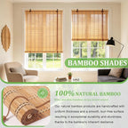 Bamboo Blinds 72x72 inch Bamboo Roman Shades - Image 3