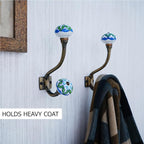 Indian Shelf Pack of 12 Heavy Duty Double Prong Multicolor Decorative Coat - Image 2