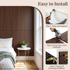 6 Pack Wood Panels for Wall, 47.24" x 12.79" Acoustic Wood Slat Wall Panel for - Image 7
