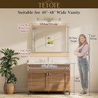 TETOTE Brushed Nickel Mirror 40 x 30 Inch - Image 8