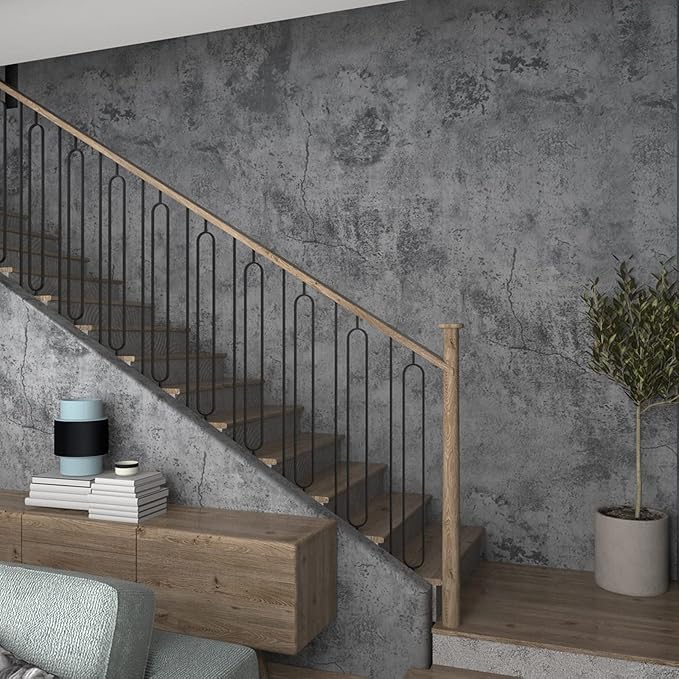 3yecao 16"×1181" Extra Thick Large Size Blue Grey Concrete Wallpaper Peel and - Image 8