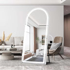 FENNIO Full Length Mirror with Lights, Free Standing Lighted Floor Mirror - Image 2